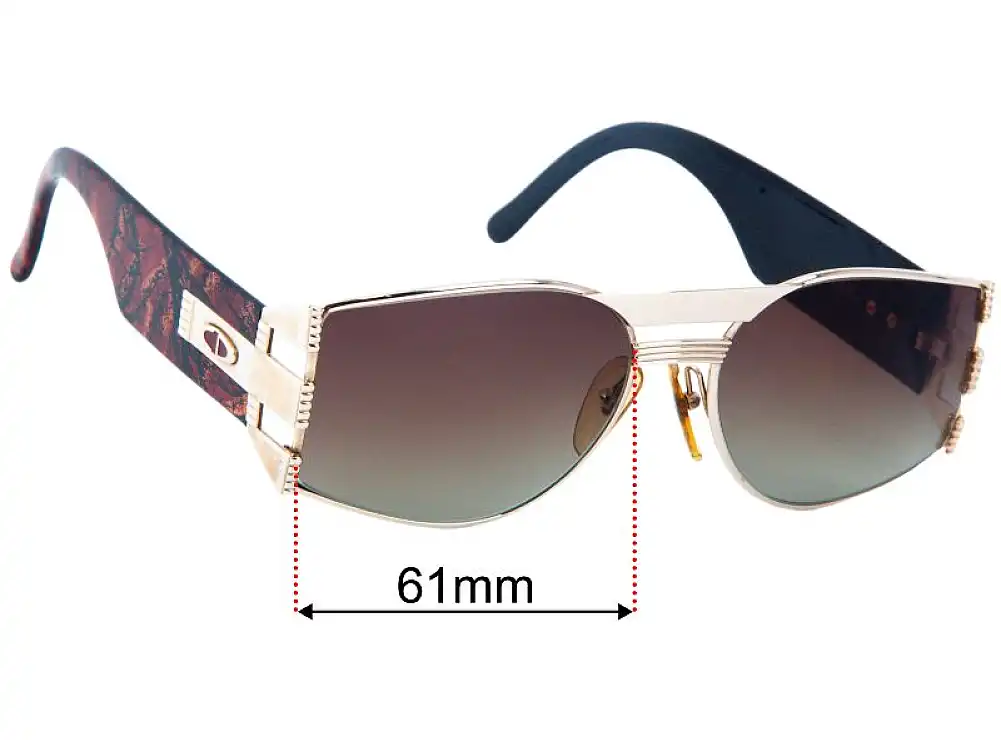 Sunglass Fix Lentes de Repuesto para Christian Dior 2562 - 61mm Wide Sunglass Fix Lentes de Repuesto para Christian Dior 2562 - 61mm Wide