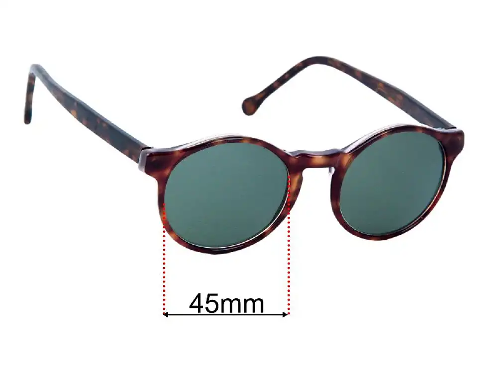 Sunglass Fix Lentes de Repuesto para Clive & Wally Alex - 45mm Wide Sunglass Fix Lentes de Repuesto para Clive & Wally Alex - 45mm Wide
