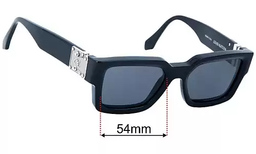 Sunglass Fix Lentes de Repuesto para Louis Vuitton Match Z1414W - 54mm Wide Louis Vuitton Match Z1414W Lentes de Repuesto 54mm wide