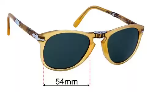 Sunglass Fix Lentes de Repuesto para Persol Steve McQueen 714SM - 54mm Wide Persol Steve McQueen 714SM Lentes de Repuesto 54mm wide