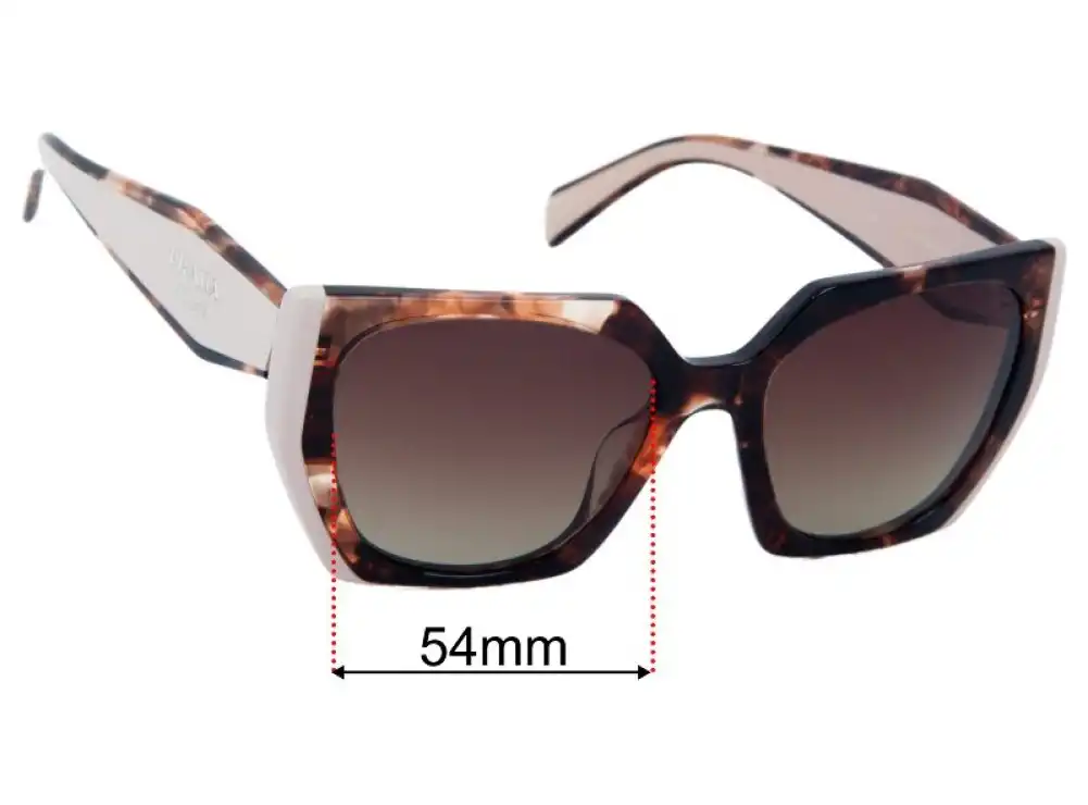 Sunglass Fix Lentes de Repuesto para Prada SPR15W - 54mm Wide Sunglass Fix Lentes de Repuesto para Prada SPR15W - 54mm Wide
