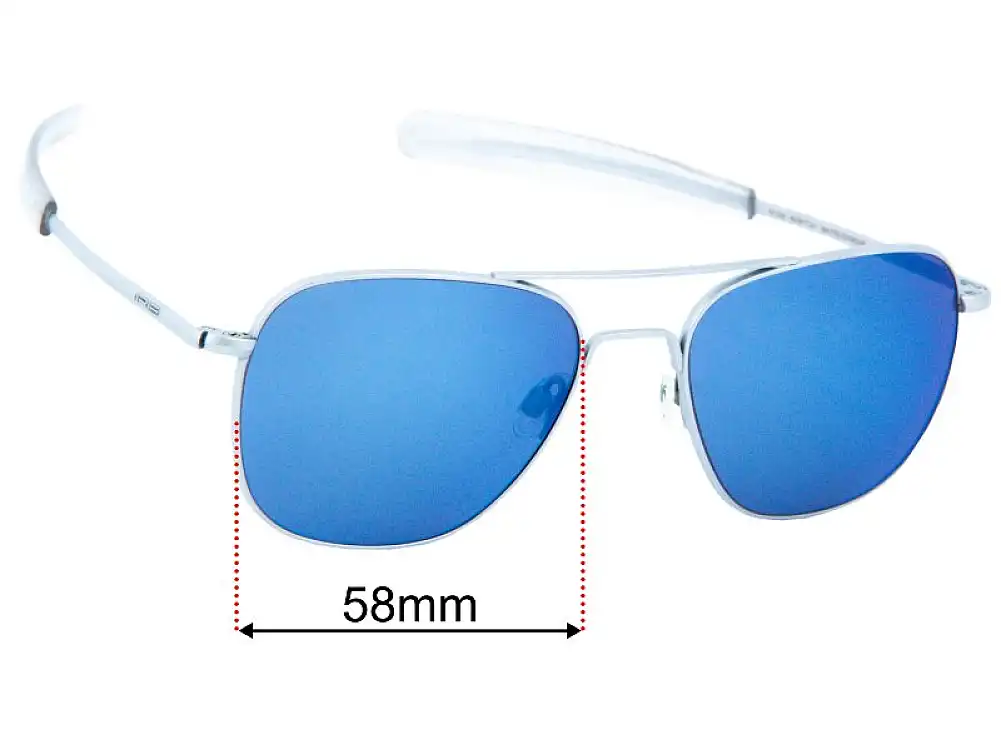 Sunglass Fix Lentes de Repuesto para Randolph Engineering AF206 - 58mm Wide Sunglass Fix Lentes de Repuesto para Randolph Engineering AF206 - 58mm Wide