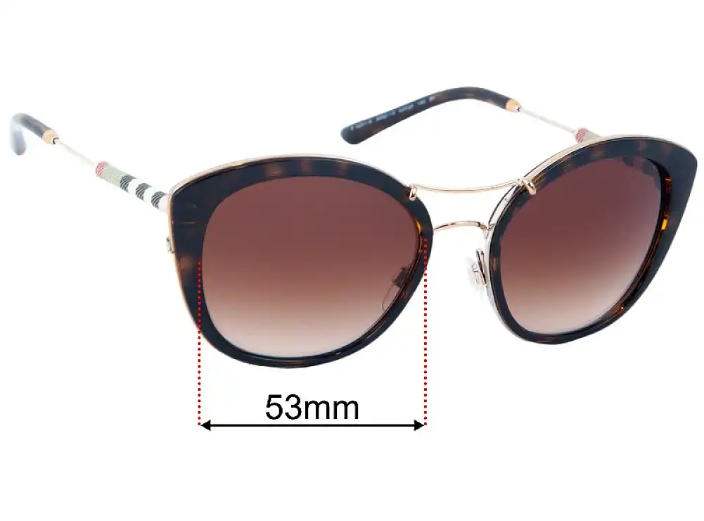 Sunglass Fix Lentes de Repuesto para Burberry B 4251-Q - 53mm Wide Sunglass Fix Lentes de Repuesto para Burberry B 4251-Q - 53mm Wide