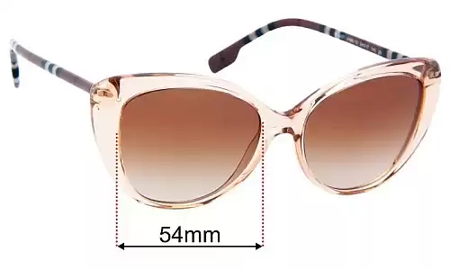 Sunglass Fix Lentes de Repuesto para Burberry B 4407 - 54mm Wide Burberry B 4407 Lentes de Repuesto 54mm wide