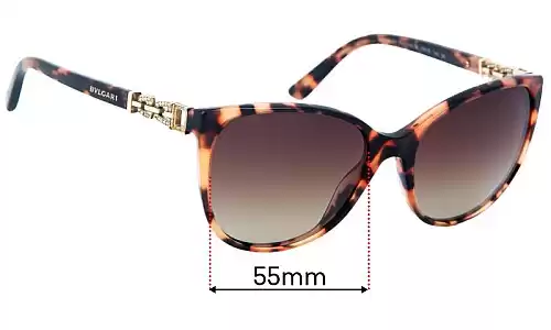 Sunglass Fix Lentes de Repuesto para Bvlgari 8145-B - 55mm Wide Bvlgari 8145-B Lentes de Repuesto 55mm wide