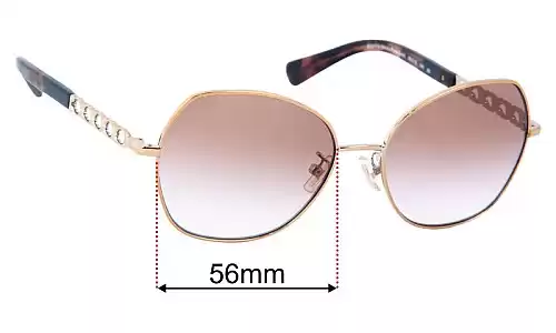 Sunglass Fix Lentes de Repuesto para Coach HC 7112 - 56mm Wide Coach HC 7112 Lentes de Repuesto 56mm wide