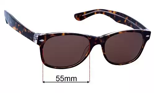 Sunglass Fix Lentes de Repuesto para MCRX New York - 55mm Wide MCRX New York Lentes de Repuesto 55mm wide