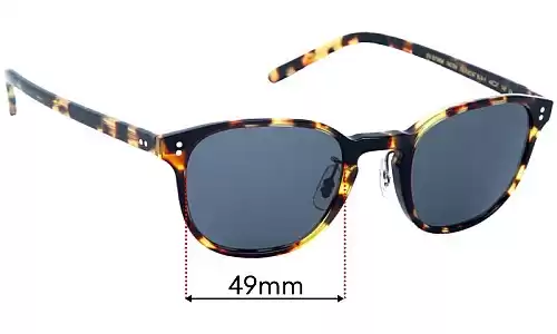 Sunglass Fix Lentes de Repuesto para Oliver Peoples Fairmont Sun-F OV5219SM - 49mm Wide Oliver Peoples Fairmont Sun-F OV5219SM Lentes de Repuesto 49mm wide