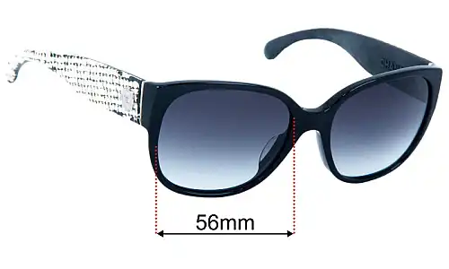Sunglass Fix Lentes de Repuesto para Chanel 5237-A - 56mm Wide Chanel 5237-A Lentes de Repuesto 56mm wide