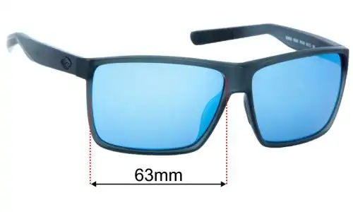 Sunglass Fix Lentes de Repuesto para Costa Del Mar Rincon - 63mm Wide Costa Del Mar Rincon Replacement Lenses 63mm Wide