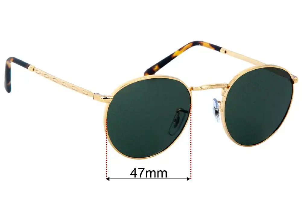 Sunglass Fix Replacement Lenses for Ray Ban RB3637 New Round - 47mm Wide Sunglass Fix Replacement Lenses for Ray Ban RB3637 New Round - 47mm Wide
