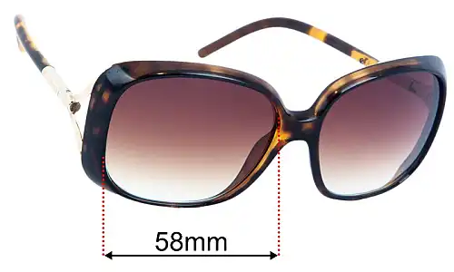 Sunglass Fix Lentes de Repuesto para Burberry B 4068 - 58mm Wide Burberry B 4068 Lentes de Repuesto 58mm wide