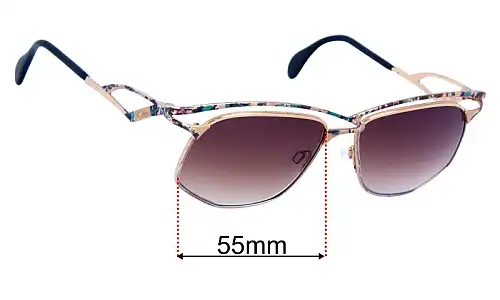 Sunglass Fix Lentes de Repuesto para Cazal MOD 255 - 55mm Wide Cazal MOD 255 Lentes de Repuesto 55mm wide