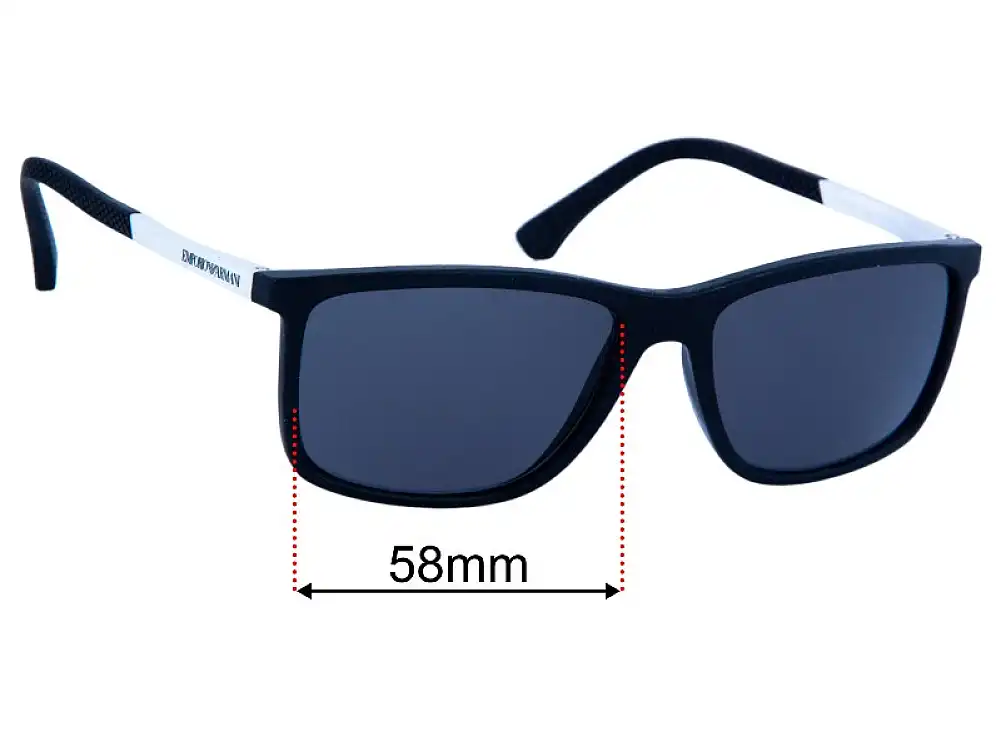 Sunglass Fix Lentes de Repuesto para Emporio Armani EA4058 - 58mm Wide Sunglass Fix Lentes de Repuesto para Emporio Armani EA4058 - 58mm Wide