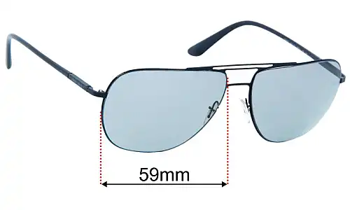Sunglass Fix Replacement Lenses for Giorgio Armani AR 6060 59mm Giorgio Armani AR 6060 Replacement Lenses 59mm wide