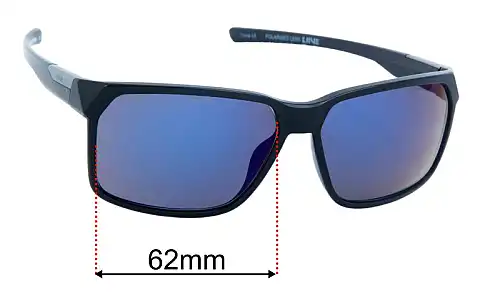 Sunglass Fix Replacement Lenses for Liive Tazer 62mm Liive Tazer Replacement Lenses 62mm wide