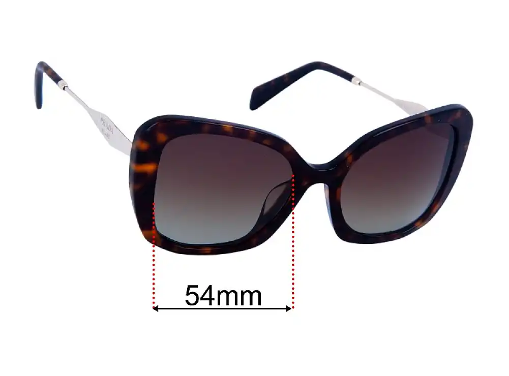 Sunglass Fix Lentes de Repuesto para Prada SPR03Y-F - 54mm Wide Sunglass Fix Lentes de Repuesto para Prada SPR03Y-F - 54mm Wide