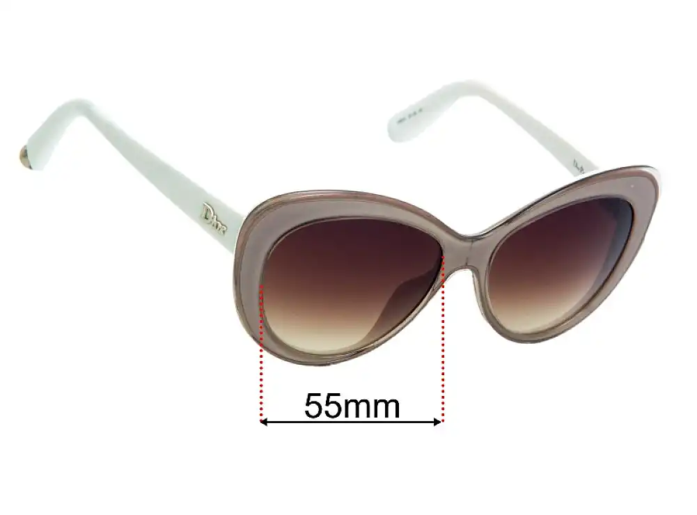 Sunglass Fix Lentes de Repuesto para Christian Dior DiorPromesse1 - 55mm Wide Sunglass Fix Lentes de Repuesto para Christian Dior DiorPromesse1 - 55mm Wide