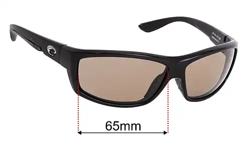 Sunglass Fix Lentes de Repuesto para Costa Del Mar Saltbreak - 65mm Wide Costa Del Mar Saltbreak Lentes de Repuesto 65mm wide