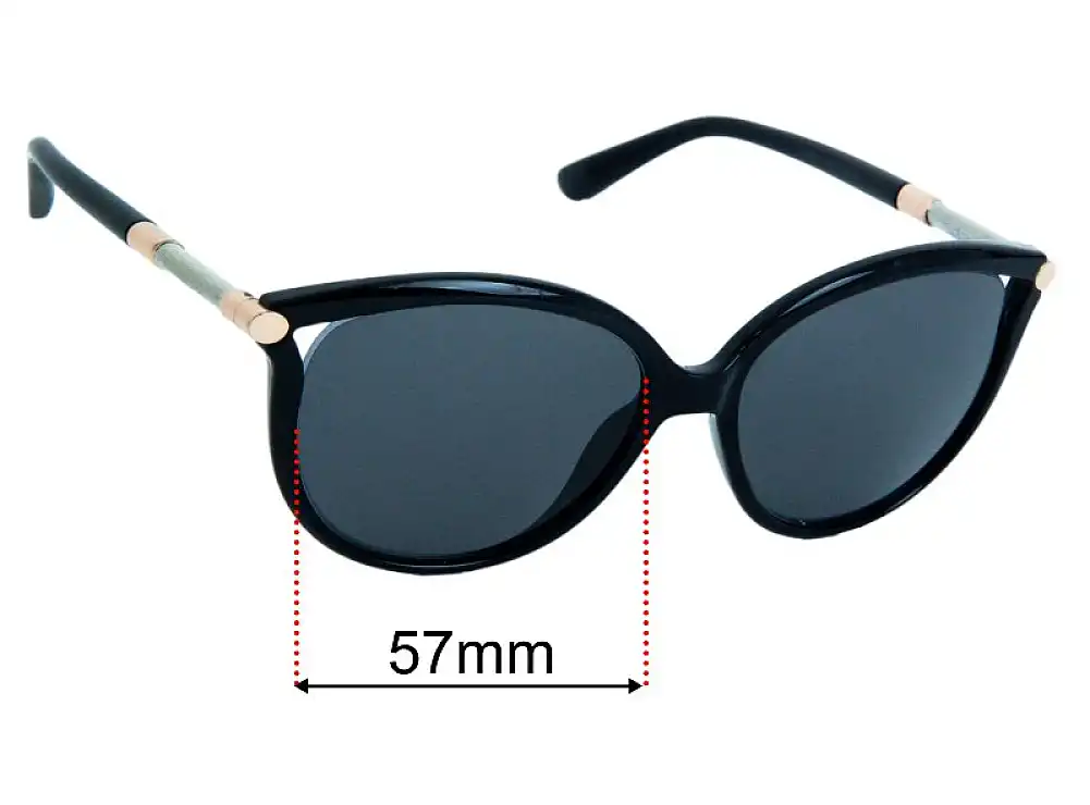 Sunglass Fix Lentes de Repuesto para Jimmy Choo Giorgy/S - 57mm Wide Sunglass Fix Lentes de Repuesto para Jimmy Choo Giorgy/S - 57mm Wide