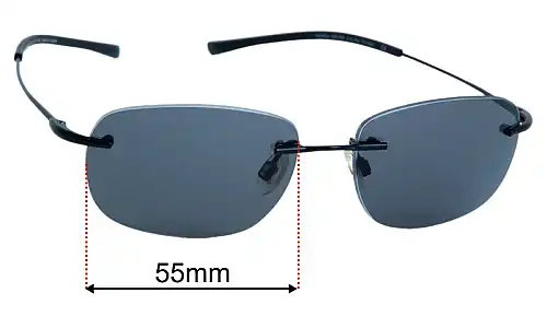 Sunglass Fix Lentes de Repuesto para Maui Jim MJ332 Nanea - 55mm Wide Maui Jim MJ332 Nanea Lentes de Repuesto 55mm wide