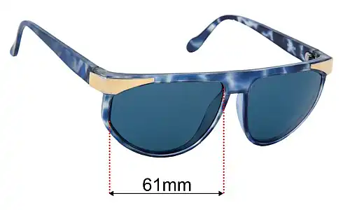 Sunglass Fix Lentes de Repuesto para Oroton 0961 - 61mm Wide Oroton 0961 Lentes de Repuesto 61mm wide