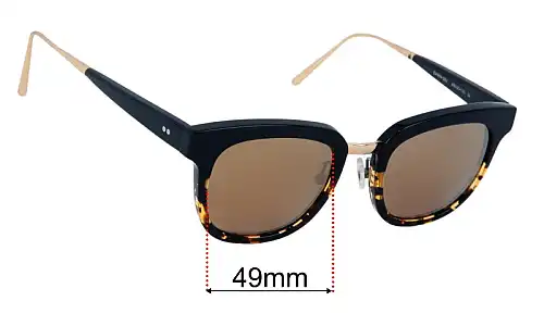Sunglass Fix Lentes de Repuesto para Oscar Wylee Dawn - 49mm Wide Oscar Wylee Dawn Lentes de Repuesto 49mm wide