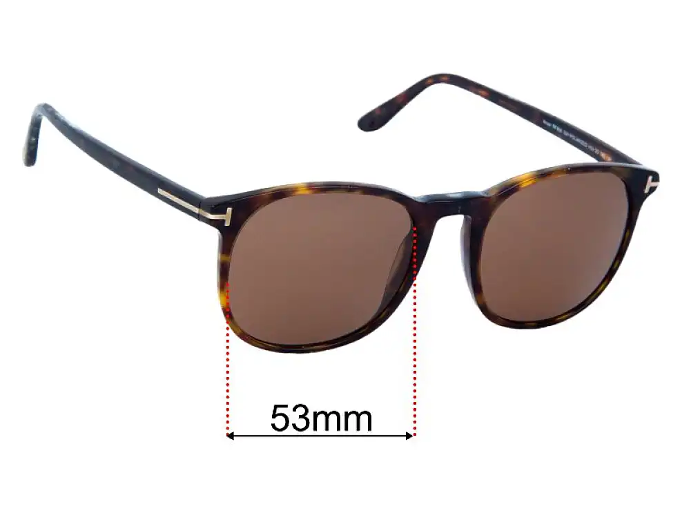 Sunglass Fix Lentes de Repuesto para Tom Ford Ansel TF858 - 53mm Wide Sunglass Fix Lentes de Repuesto para Tom Ford Ansel TF858 - 53mm Wide