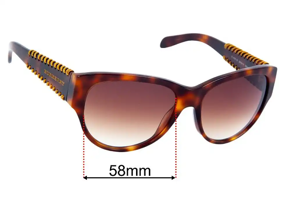 Sunglass Fix Lentes de Repuesto para Burberry B 4121-Q - 58mm Wide Sunglass Fix Lentes de Repuesto para Burberry B 4121-Q - 58mm Wide