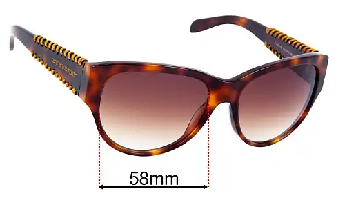 Sunglass Fix Lentes de Repuesto para Burberry B 4121-Q - 58mm Wide Burberry B 4121-Q Lentes de Repuesto 58mm wide