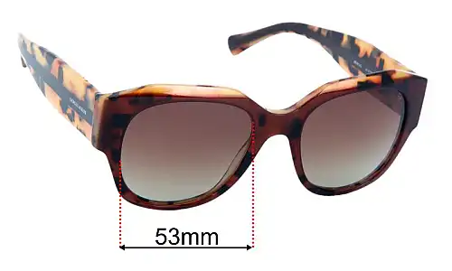 Sunglass Fix Lentes de Repuesto para Giorgio Armani AR 8140 - 53mm Wide Giorgio Armani AR 8140 Lentes de Repuesto 53mm wide