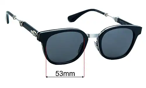 Sunglass Fix Lentes de Repuesto para Chrome Hearts Duck Butter - 53mm Wide Chrome Hearts Duck Butter Lentes de Repuesto 53mm wide