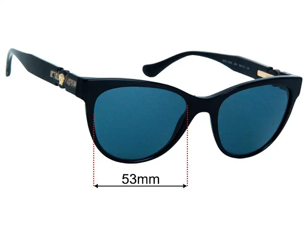 Sunglass Fix Lentes de Repuesto para Versace MOD 3304 - 53mm Wide Sunglass Fix Lentes de Repuesto para Versace MOD 3304 - 53mm Wide