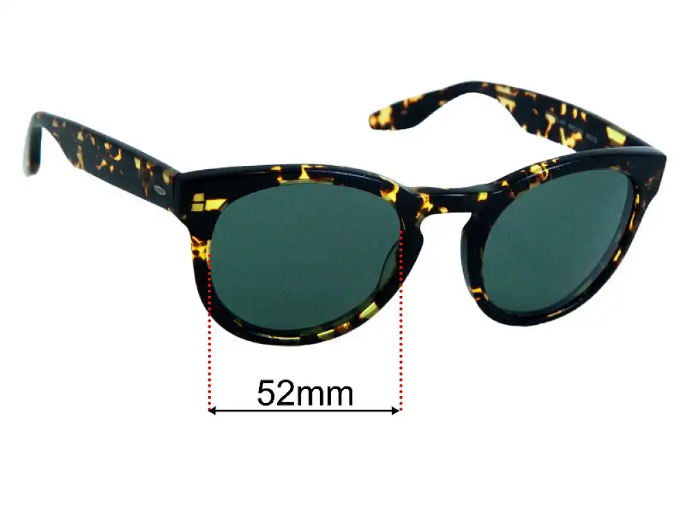 Sunglass Fix Lentes de Repuesto para Barton Perreira Reece - 52mm Wide Sunglass Fix Lentes de Repuesto para Barton Perreira Reece - 52mm Wide