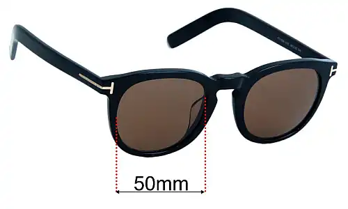 Sunglass Fix Lentes de Repuesto para Tom Ford FT1090 - 50mm Wide Tom Ford FT1090 Lentes de Repuesto 50mm wide