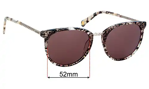 Sunglass Fix Lentes de Repuesto para Balmain BL1512S - 52mm Wide Balmain BL1512S Lentes de Repuesto 52mm wide