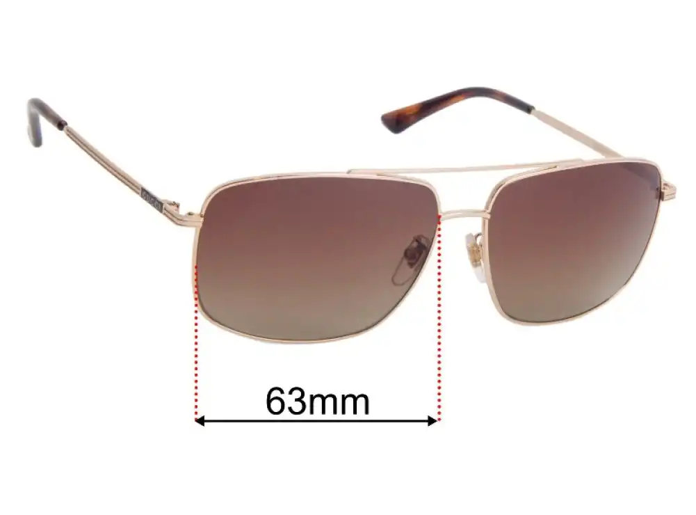 Sunglass Fix Lentes de Repuesto para Gucci GG0836SK - 63mm Wide Sunglass Fix Lentes de Repuesto para Gucci GG0836SK - 63mm Wide