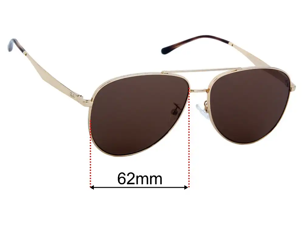 Sunglass Fix Lentes de Repuesto para Ray-Ban RB3712D - 62mm Wide Sunglass Fix Lentes de Repuesto para Ray-Ban RB3712D - 62mm Wide