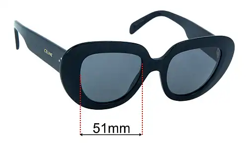 Sunglass Fix Lentes de Repuesto para Celine CL 40309I - 51mm Wide Celine CL 40309I Lentes de Repuesto 51mm wide