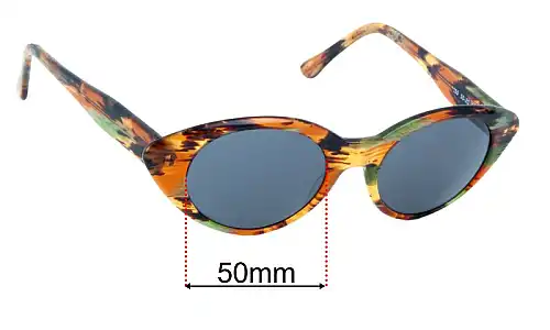 Sunglass Fix Replacement Lenses for Robert La Roche MOD 355 - 50mm Wide Robert La Roche MOD 355 Replacement Lenses 50mm wide