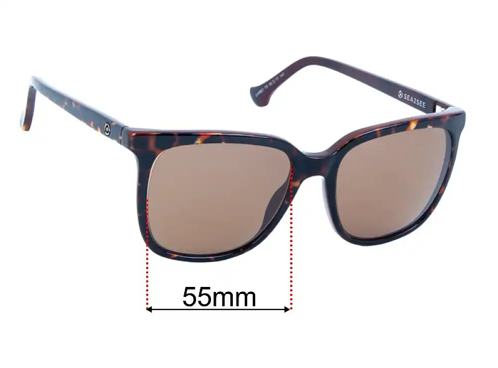 Sunglass Fix Lentes de Repuesto para Sea2see Garbo - 55mm Wide Sunglass Fix Lentes de Repuesto para Sea2see Garbo - 55mm Wide