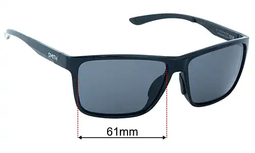 Sunglass Fix Lentes de Repuesto para Smith Riptide - 61mm Wide Smith Riptide Lentes de Repuesto 61mm wide
