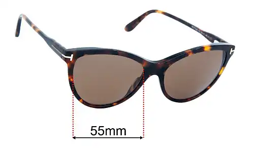 Sunglass Fix Replacement Lenses for Tom Ford TF5772-B - 55mm Wide Tom Ford TF5772-B Replacement Lenses 55mm wide