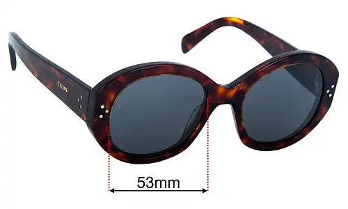 Sunglass Fix Replacement Lenses for Celine CL 40240I - 53mm Wide Celine CL 40240I Replacement Lenses 53mm wide