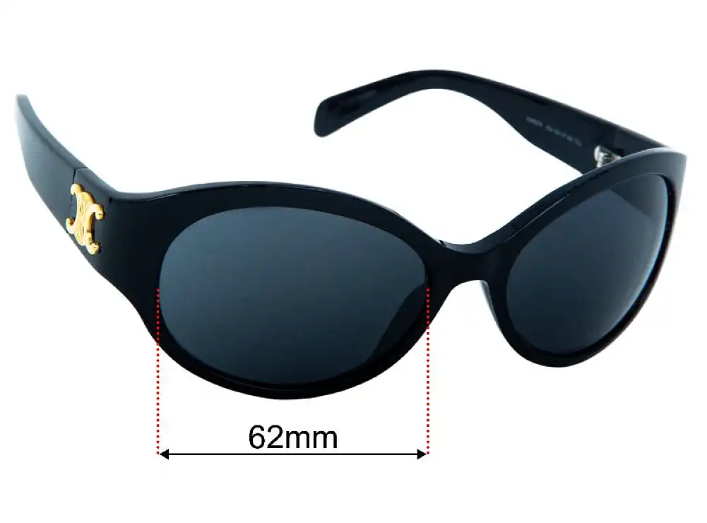 Sunglass Fix Lentes de Repuesto para Celine Triomphe CL 40271I - 62mm Wide Sunglass Fix Lentes de Repuesto para Celine Triomphe CL 40271I - 62mm Wide