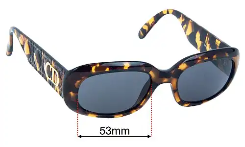 Sunglass Fix Replacement Lenses for Christian Dior CD2006 - 53mm Wide Christian Dior CD2006 Replacement Lenses 53mm wide