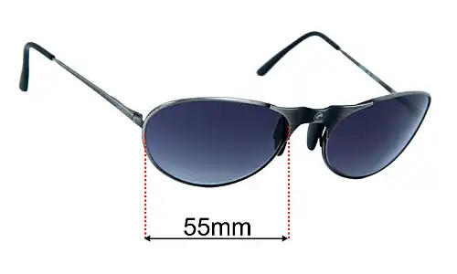 Sunglass Fix Replacement Lenses for Gargoyles Helios - 55mm Wide Gargoyles Helios Replacement Lenses 55mm wide