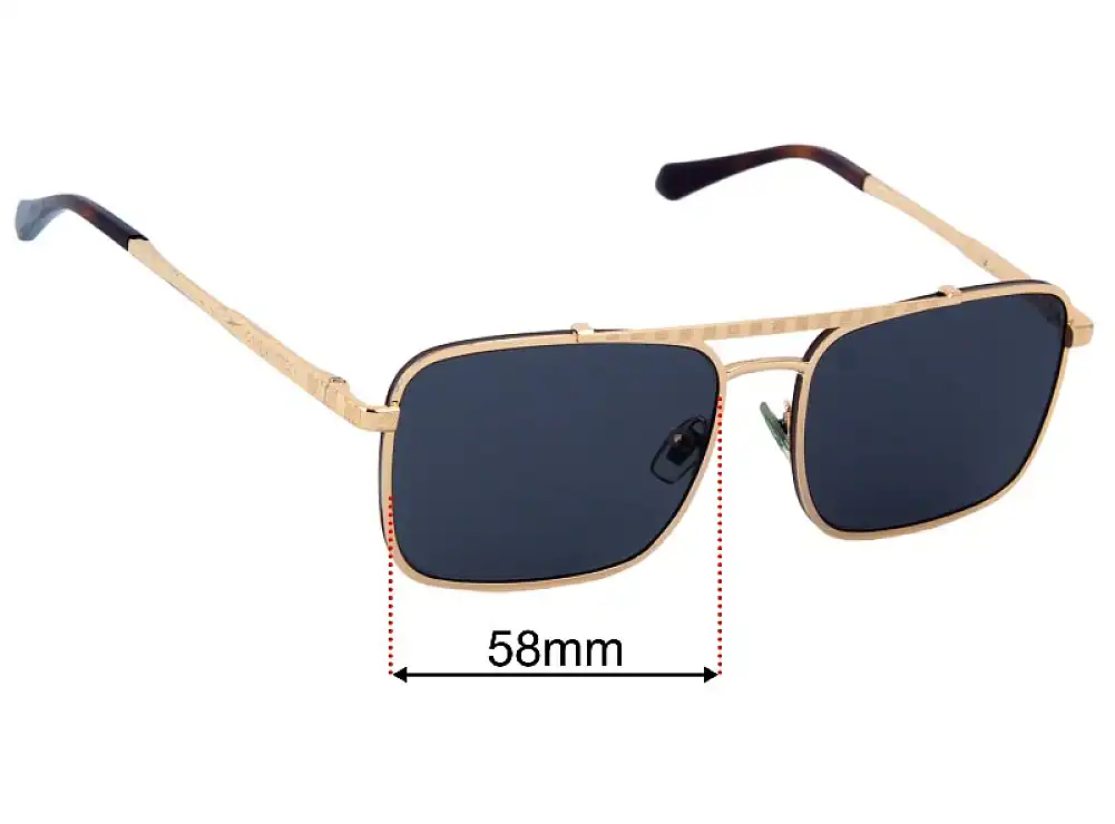 Sunglass Fix Lentes de Repuesto para Louis Vuitton 6142 - 58mm Wide Sunglass Fix Lentes de Repuesto para Louis Vuitton 6142 - 58mm Wide
