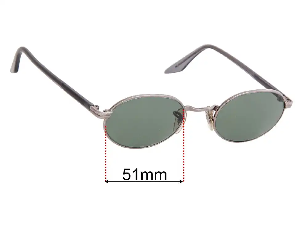 Sunglass Fix Lentes de Repuesto para Ray-Ban B&L W2319 - 51mm Wide Sunglass Fix Lentes de Repuesto para Ray-Ban B&L W2319 - 51mm Wide