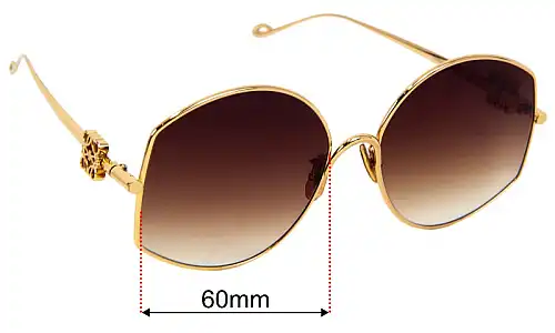 Sunglass Fix Lentes de Repuesto para Loewe LW40069U - 60mm Wide Loewe LW40069U Lentes de Repuesto 60mm wide